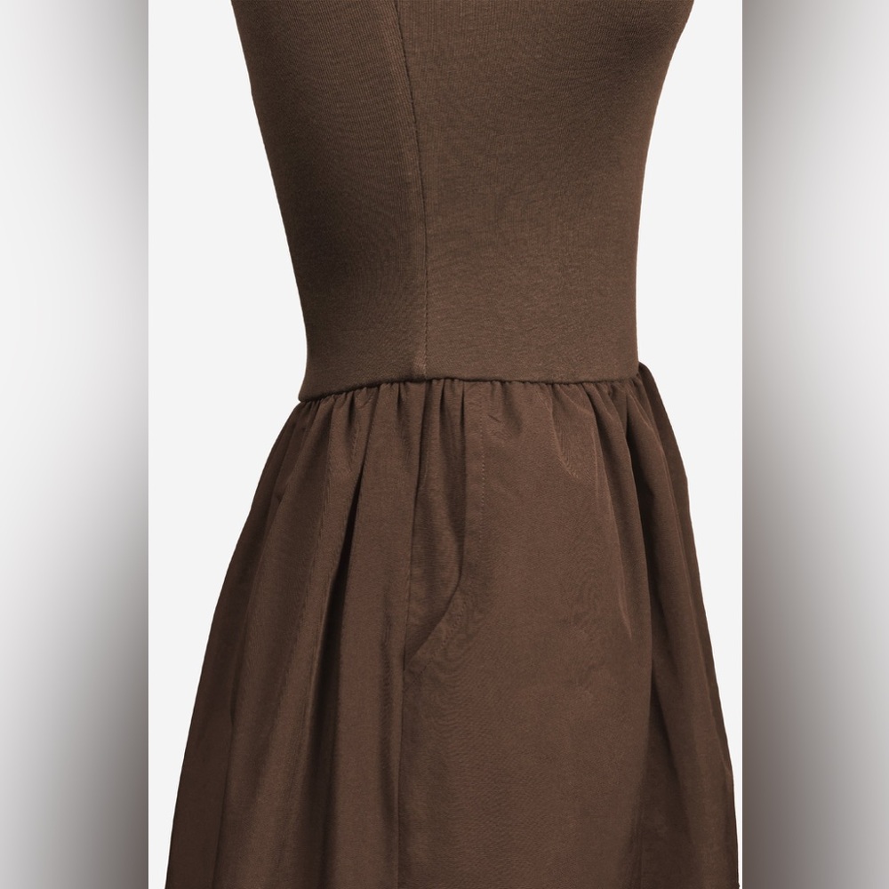 NEW Naked Zebra Tube Top Midi Dress in Dark Brown Strapless Sz SMALL - Picture 4 of 11